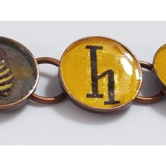 Copper colored six inch Bee happy bracelet b41 - Picture 9 of 16